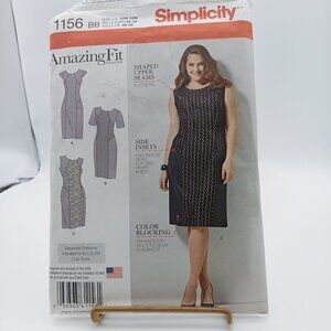 UNCUT Sewing PATTERN Simplicity 1156, Amazing Fit Womens 2015 Dress, Plus Size